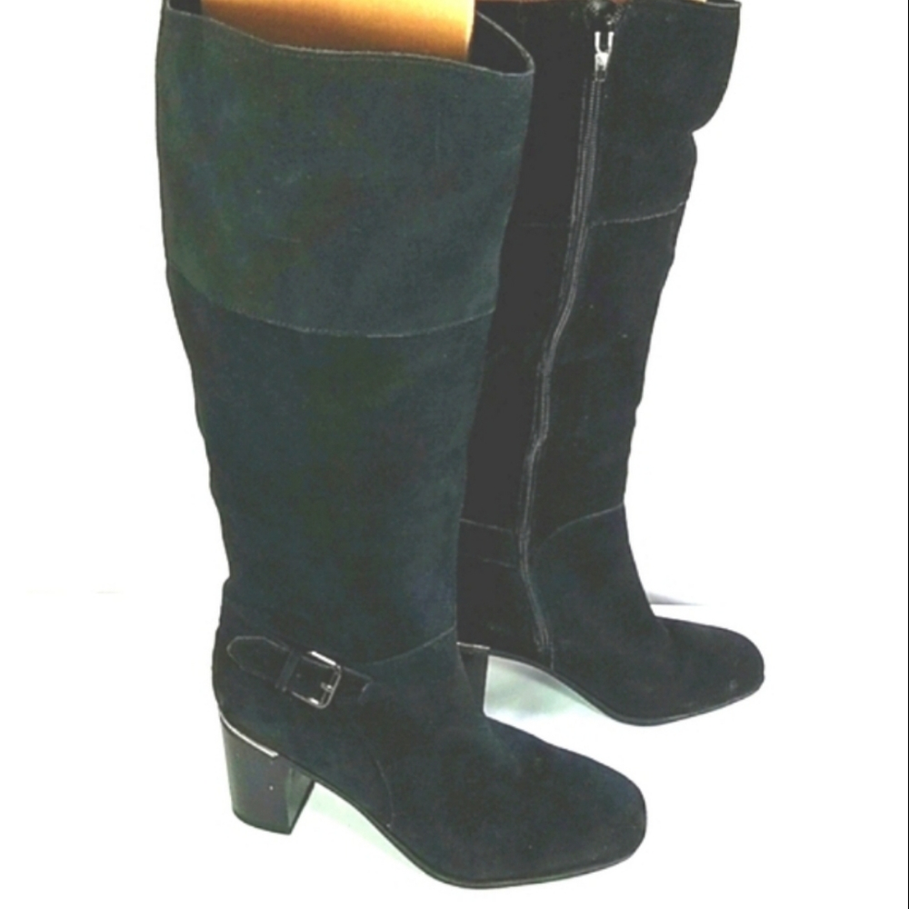 Bandolino Black Leather Women's Calf Boot Size 8M